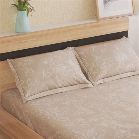 Buy Natural Tranquil Maison Boheme Cotton 172TC Printed 3Pcs King ...