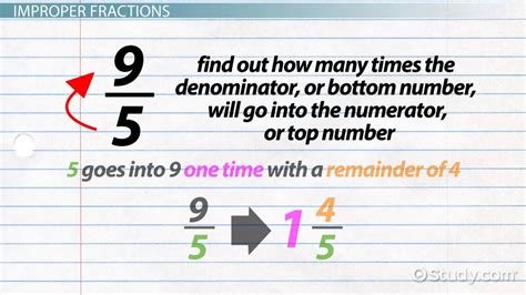 What is 1.8 as a Fraction? - How-To & Steps - Lesson | Study.com