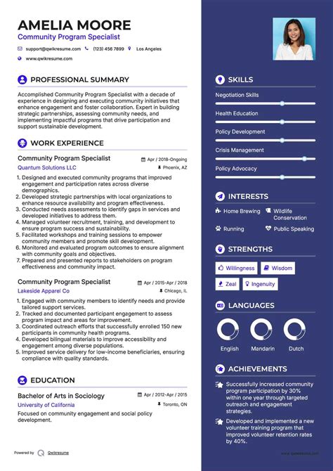 10+ Community Program Specialist Resume Samples & Templates for 2025