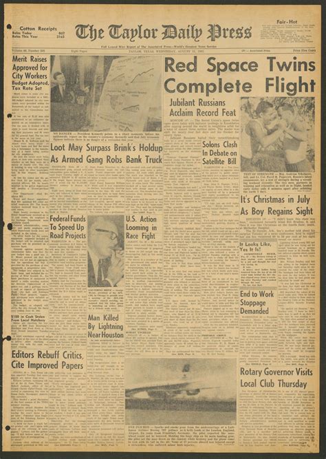 The Taylor Daily Press (Taylor, Tex.), Vol. 49, No. 205, Ed. 1 ...