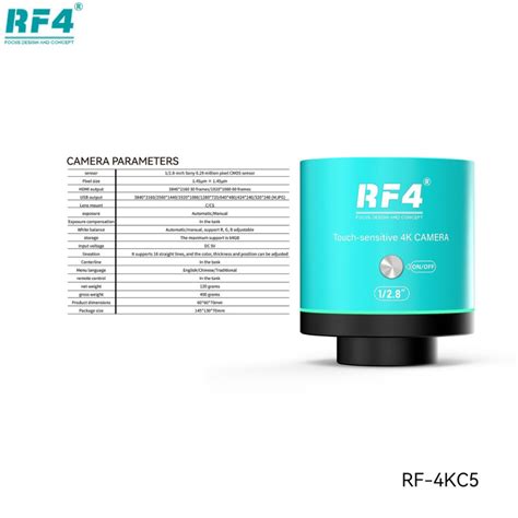 RF4 RF-4KC5 LED Touch Design 4K Ultra Hd Microscope Camera With ...