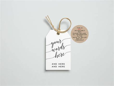 Custom Gift Tag Printable Tags Custom Printable Gift Tags | Gift tags ...