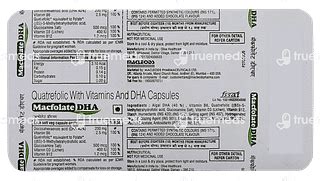 Macfolate Dha Capsule 10 - Uses, Side Effects, Dosage, Price | Truemeds