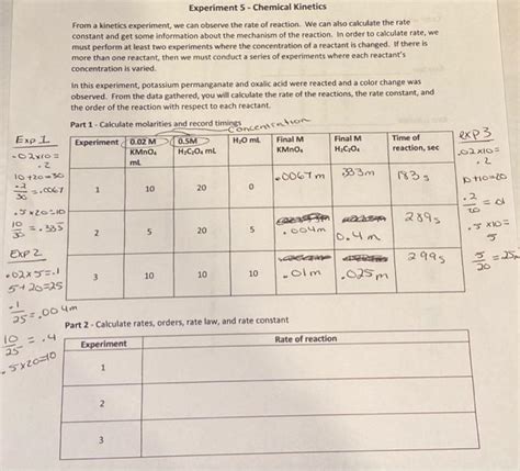 Image result for Reaction Kinetics Experiments