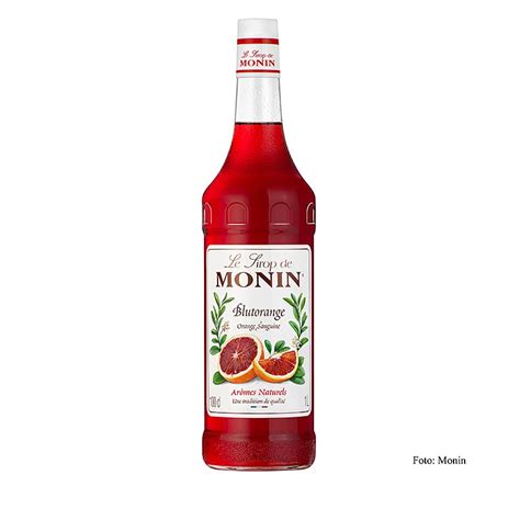 Monin Blood Orange Syrup, 1 litre, Bottle | GOURMET VERSAND Online Shop