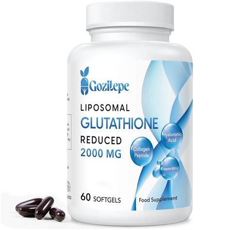 Gozitepe Liposomal Glutathione Reduced 2000mg Per Serving Glutathione ...
