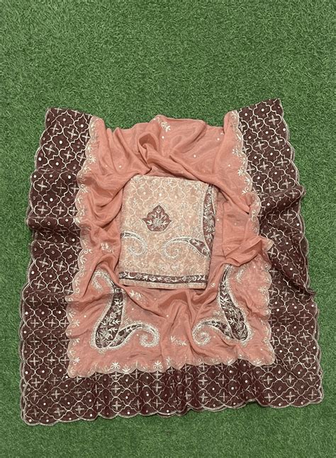 FS128 | Peach | Shimmer Suit | Party Wear | Wedding | Jaggo | Ring Cer ...