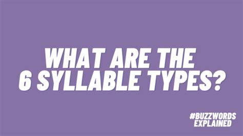 Image result for Syllable Types