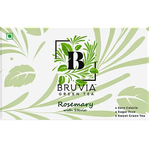Bruvia Green Tea (Rosemary with Stevia) 30 Tea Bags : Amazon.in ...