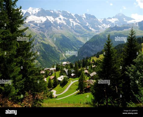 The village of Murren, Bernese Oberland, Switzerland Stock Photo - Alamy