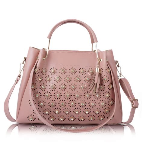 Buy Envias Leatherette Handbags For Women's Ladies (D-32-Pink) at Amazon.in