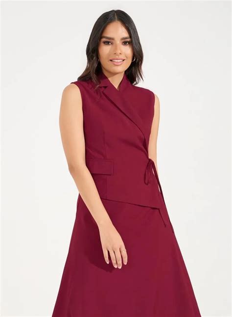 Styli Sleeveless Wrap Dress for Women | Best Price UAE