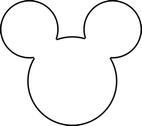 Outline Of Mickey Mouse Head - Cliparts.co