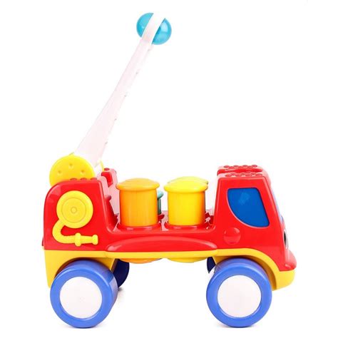 Red Peg Basher Fire Engine With Light & Sound – Greenbell