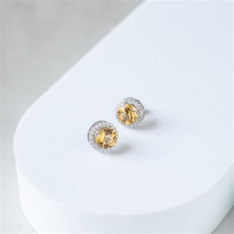 Glimmer Of Shine Citrine Studs – The Jaipur Tradition
