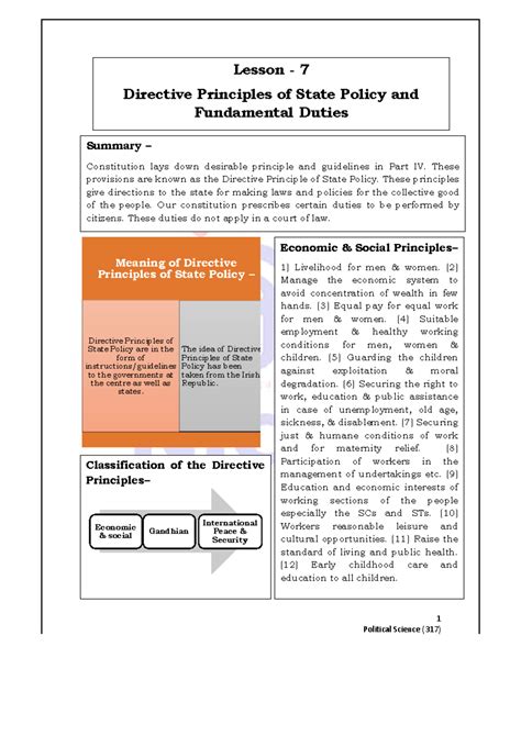 Political science 4 - Meaning of Dire Principles of State Directive ...