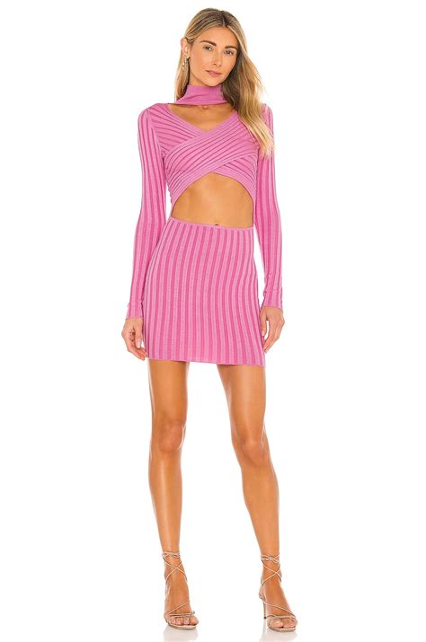 superdown Alora Wrap Mini Dress in Pink | REVOLVE