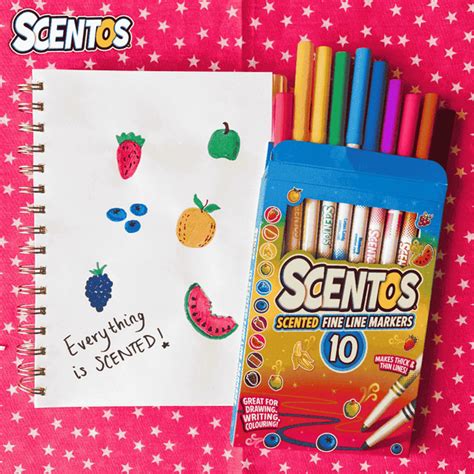 Scentos Scented Fine Line Markers Pack of 10 – Popup Kids