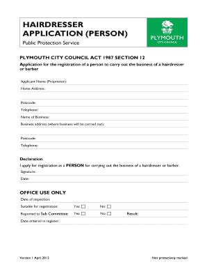 Apprenticeship Form For Hairdressing In Nigeria - Fill Online ...