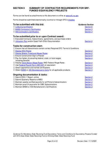 Fillable Online efc ny Guidance For Mandatory State Revolving Fund ...
