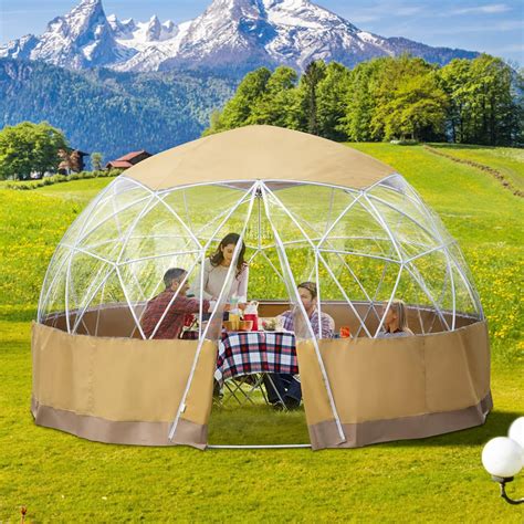 Amazon.com : VEVOR 12FT Garden Dome Bubble Tent, Upgraded Geodesic Dome ...