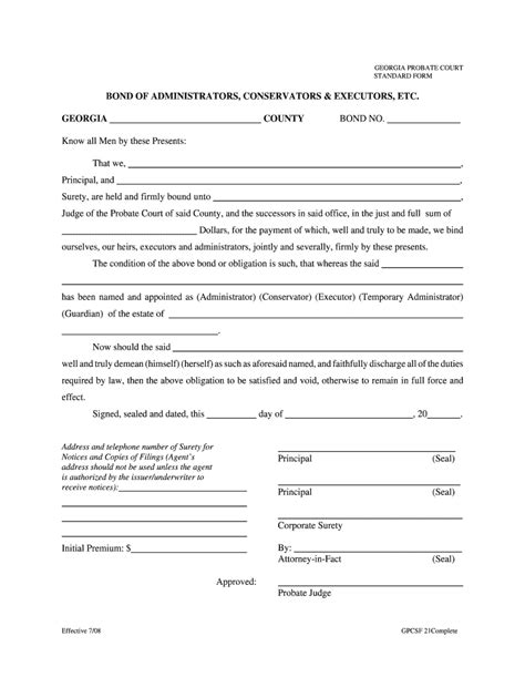 GA GPCSF 21 Form - Fill Online, Printable, Fillable, Blank - pdfFiller