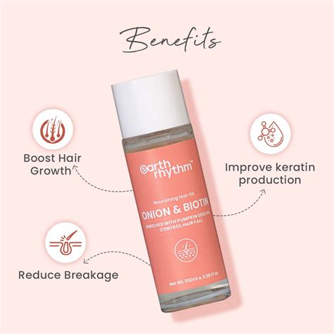 Foxy.in : Buy Earth Rhythm Onion & Biotin Nourishing Hair Oil (100ml ...