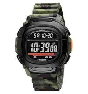 V2A Resin Military Camouflage Digital 5ATM Waterproof Sports Watch With ...