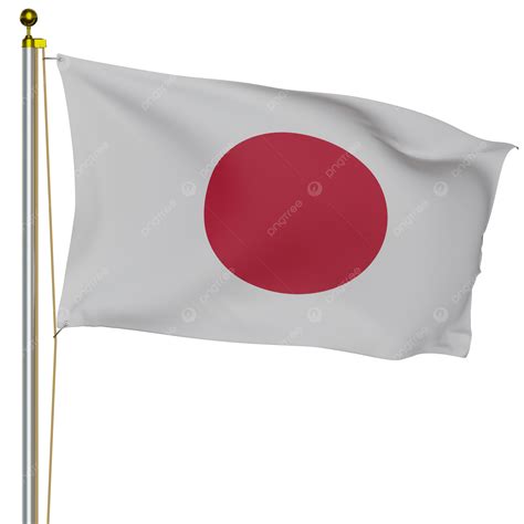 Japan Flag Waving With Pole, Japan Flag Waving With Pole Transparent ...