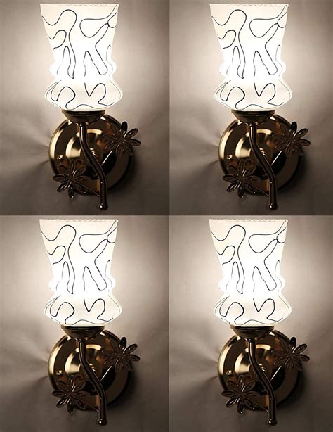 Royal Glass Fancy 40W Round Wall lamp with Metal Fitting and All ...