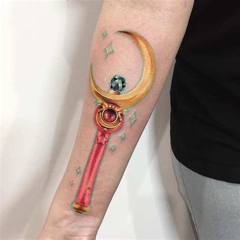 Sailor Moon Wand Tattoo - Watercolor Tattoo Design