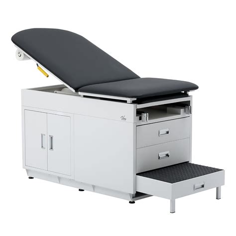 Medical Exam Table with Drawers, Built in Stool, Cabinet, Leg Rest ...