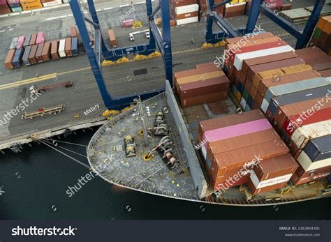 Crane Moves Shipping Container Yusen Container Stock Photo 2263804391 ...