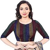 RENE Women's Cotton Half Sleeve Blouse (D-005484-32_Black_32) : Amazon ...