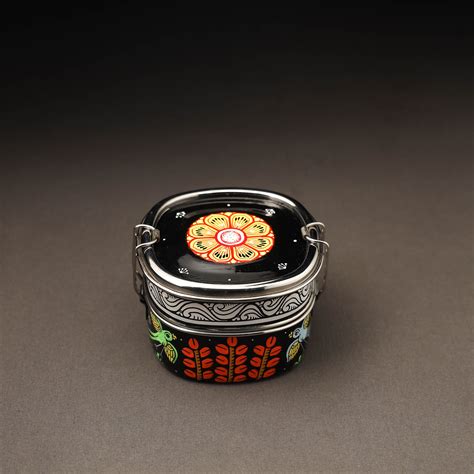 Buy Pattachitra Hand-Painted Stainless Steel Lunch Box