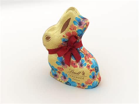 Lindt Chocolate Bunny 001 3D model | CGTrader