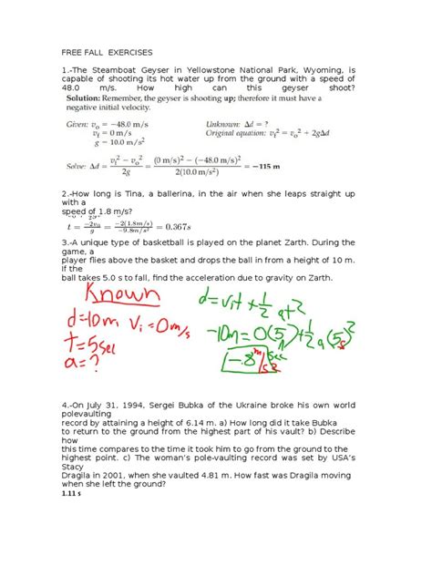 Image result for Free Fall Exercises