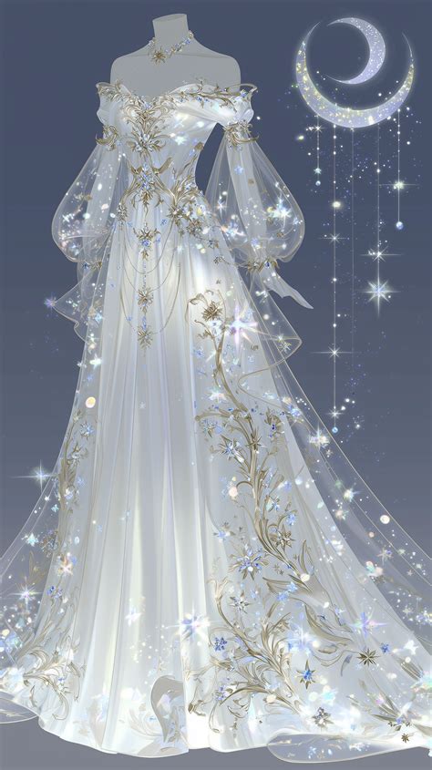 🌙 Celestial Fantasy Wedding Dress – Moonlight-Inspired Bridal Gown in 2025 | Ball gowns, Dreamy ...