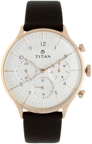 Titan Classique Analog White Dial Leather Men's Watch Nm90102Wl01 ...
