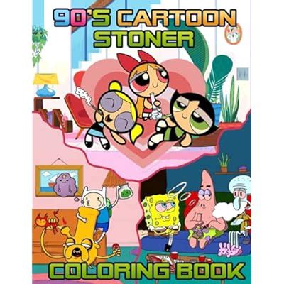 90s Cartoon Stoner Coloring Book For Adults: 90s India | Ubuy