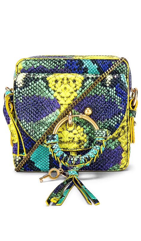 See By Chloe Joan Mini Python Camera Bag in Hemp | REVOLVE