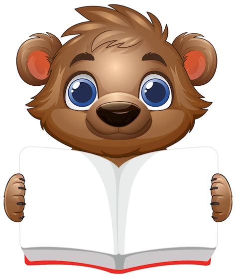 Netter Bär, der ein Buch liest | Kostenlose Vektor