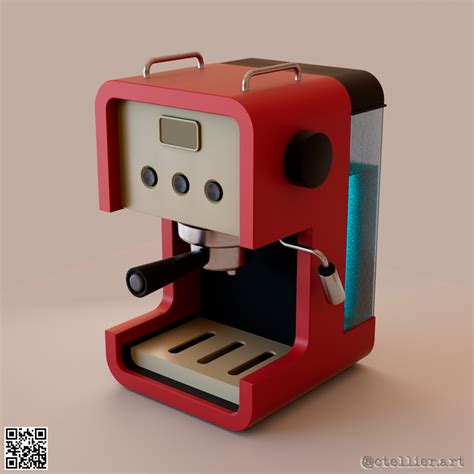 Creating a Coffee Machine in Blender 的图像结果