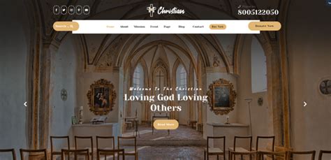 8 Stunning Free Church Website Templates for WordPress Website