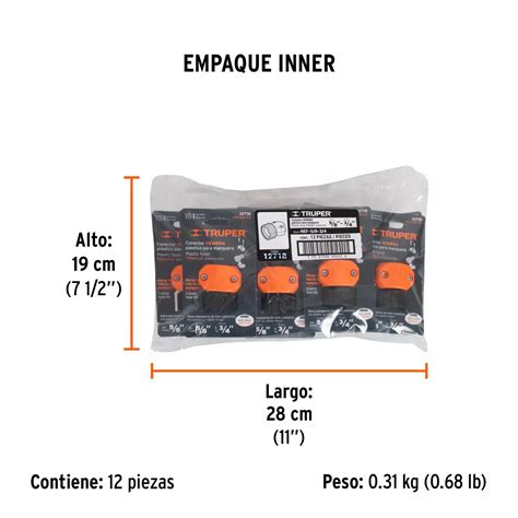 Conector plástico, hembra 5/8'-3/4' - REF-5/8-3/4 / 12718