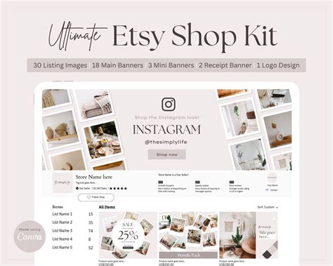 Etsy Shop Banner Kit Etsy Canva Banners Etsy Store Listing - Etsy Canada