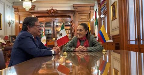 Sheinbaum recibe a Petro, presidente de Colombia, en Palacio Nacional ...