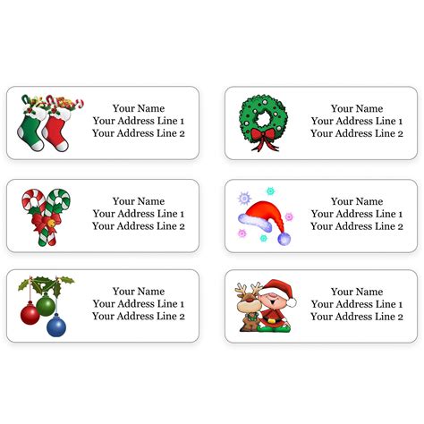 Free Christmas Address Labels Template - Forestryencyclopedia
