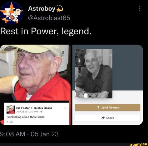 Astroboy @Astroblast65 Rest in Power, legend. Bill Foster Bush's Beans ...