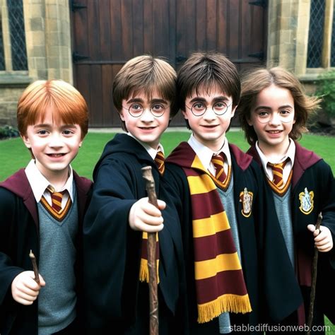 Young Harry Potter's Companions | Stable Diffusion Online